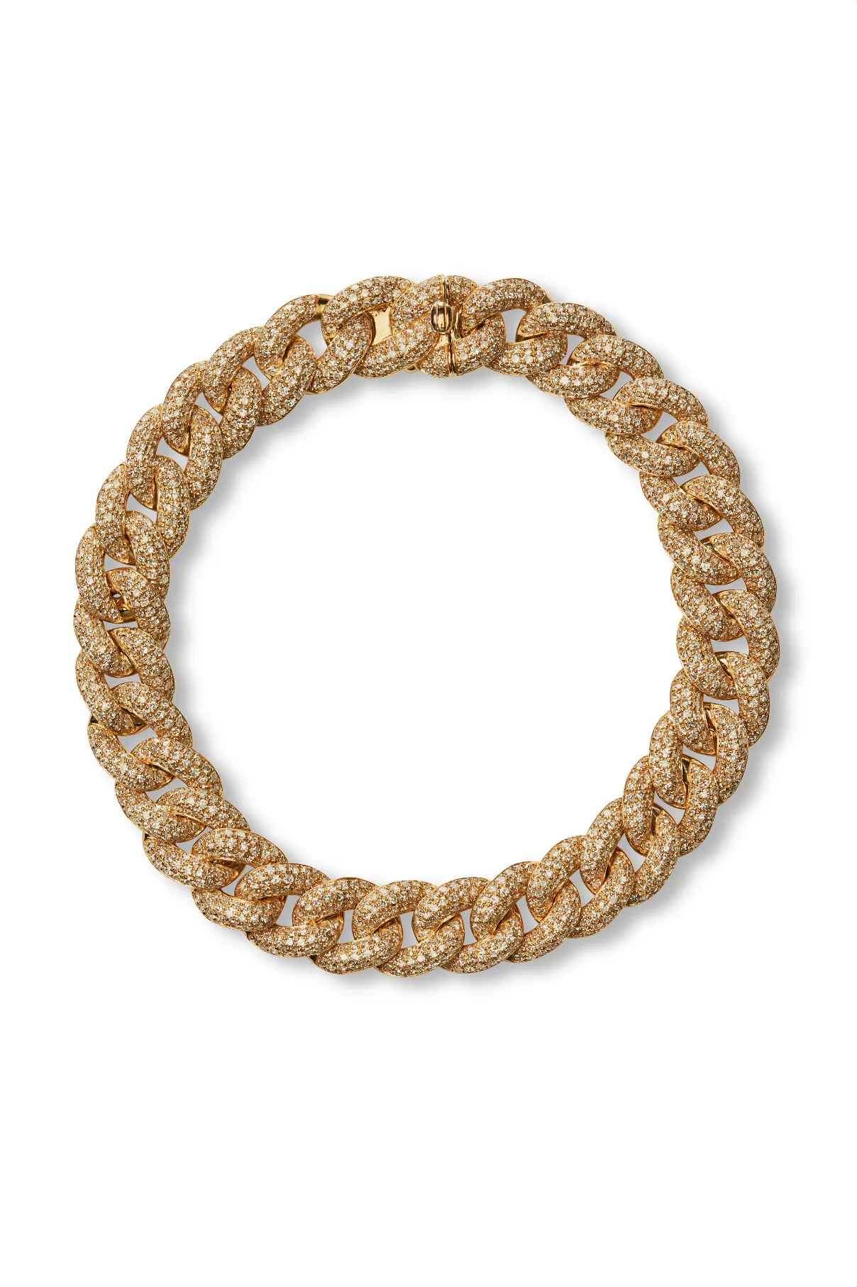 14KY Diamond Curb Link Bracelet