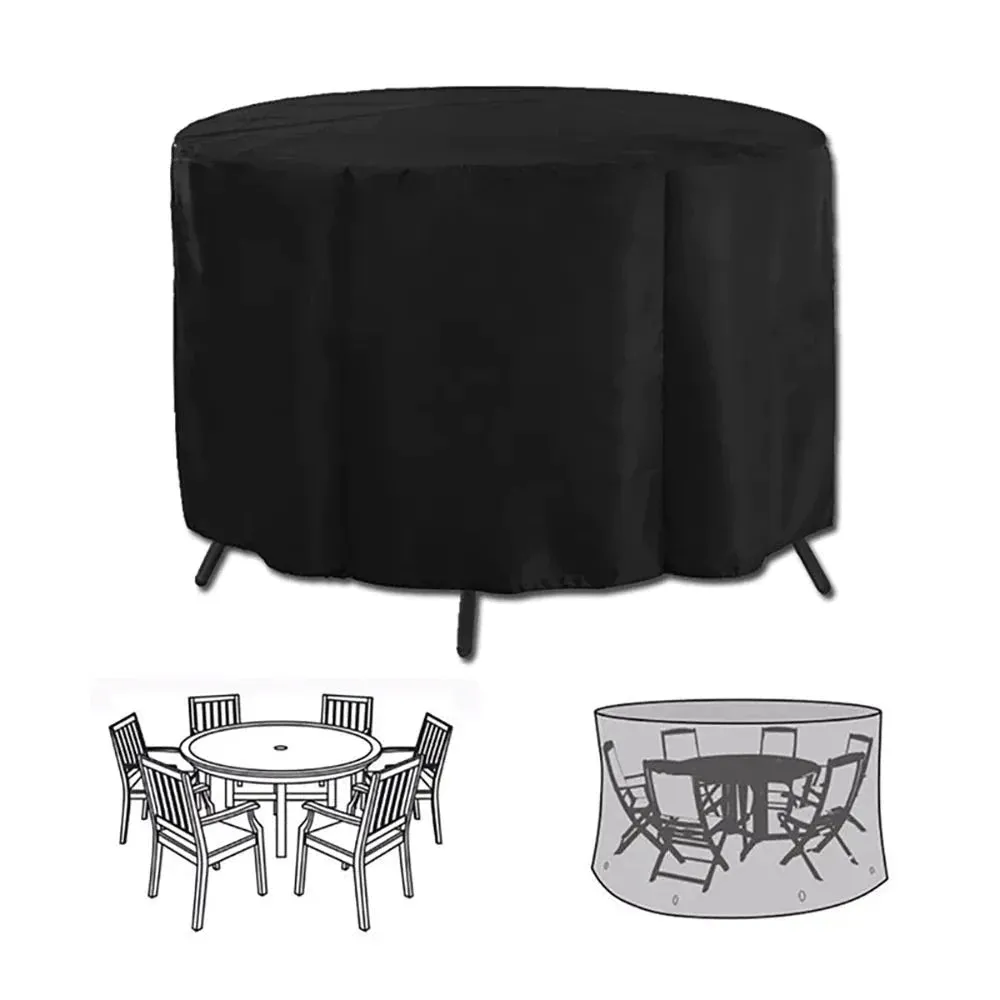 180*95 Round Cover Round Outdoor Garden Furniture Cover Waterproof Oxford Protective Furniture Rain and Snow Dust Cover