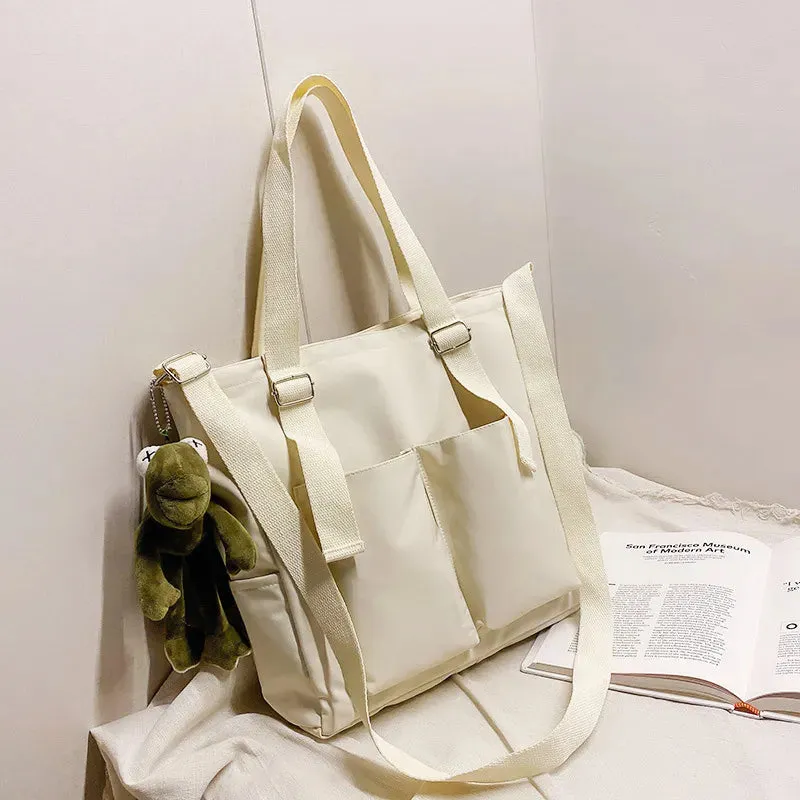 2022 new Women's Bag Shopper Simple Fashion Zipper Handbags Nylon Waterproof  Large Capacity Tote Shoulder Bags For Women