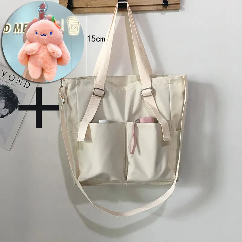 2022 new Women's Bag Shopper Simple Fashion Zipper Handbags Nylon Waterproof  Large Capacity Tote Shoulder Bags For Women