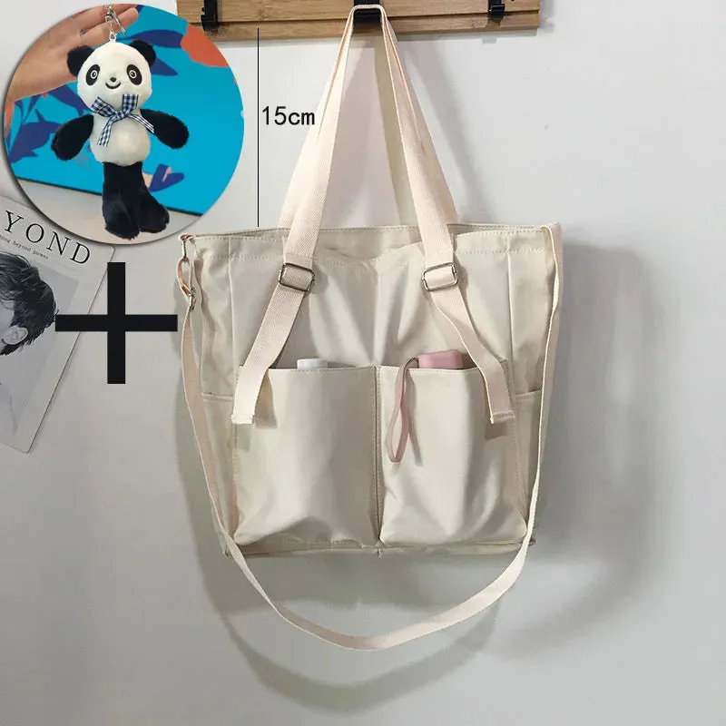 2022 new Women's Bag Shopper Simple Fashion Zipper Handbags Nylon Waterproof  Large Capacity Tote Shoulder Bags For Women