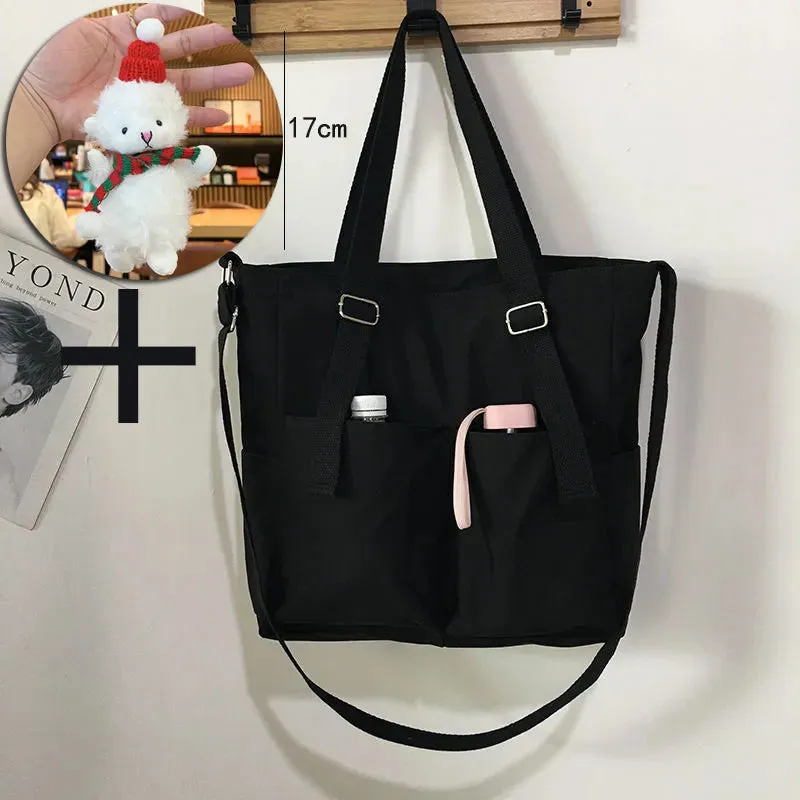 2022 new Women's Bag Shopper Simple Fashion Zipper Handbags Nylon Waterproof  Large Capacity Tote Shoulder Bags For Women