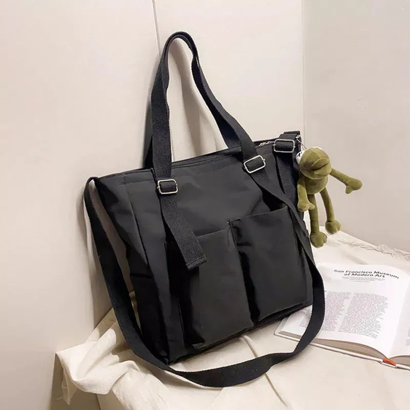 2022 new Women's Bag Shopper Simple Fashion Zipper Handbags Nylon Waterproof  Large Capacity Tote Shoulder Bags For Women