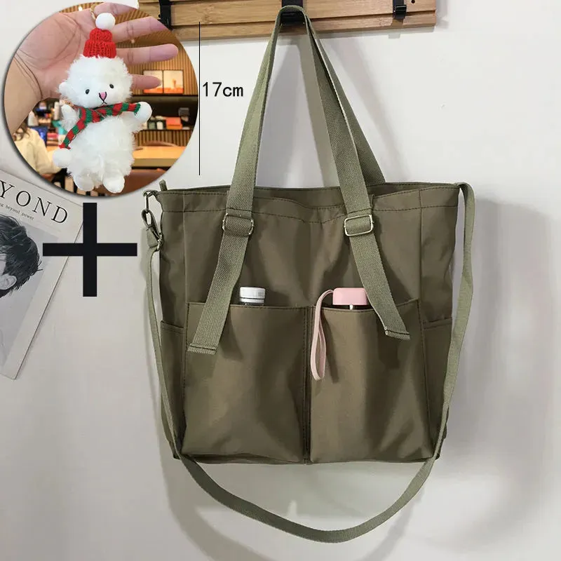 2022 new Women's Bag Shopper Simple Fashion Zipper Handbags Nylon Waterproof  Large Capacity Tote Shoulder Bags For Women