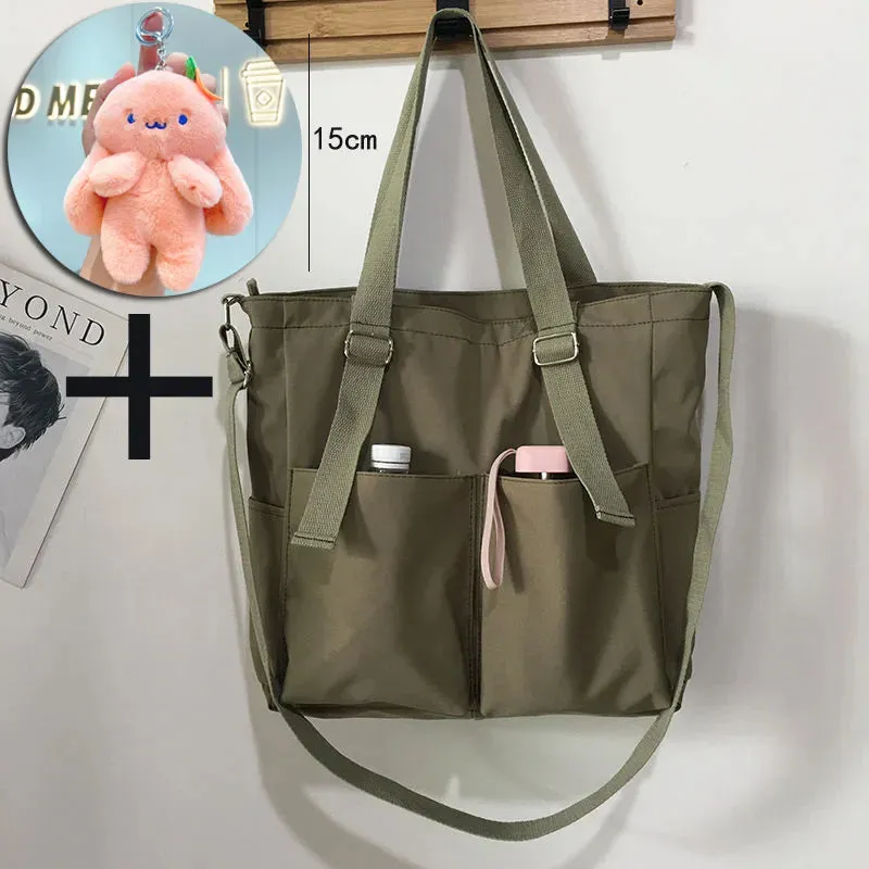 2022 new Women's Bag Shopper Simple Fashion Zipper Handbags Nylon Waterproof  Large Capacity Tote Shoulder Bags For Women