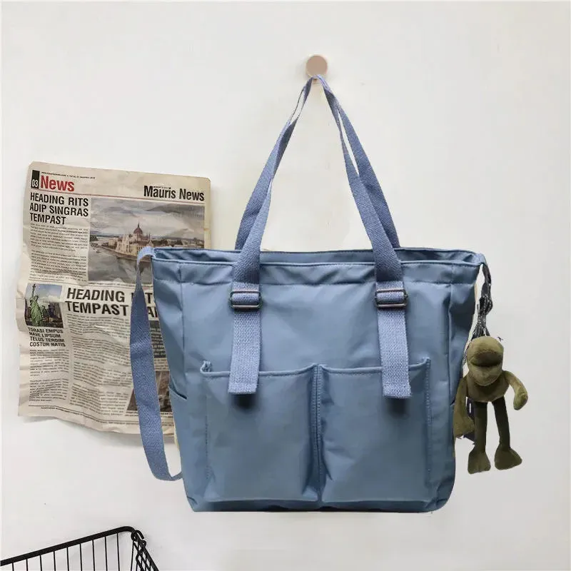 2022 new Women's Bag Shopper Simple Fashion Zipper Handbags Nylon Waterproof  Large Capacity Tote Shoulder Bags For Women