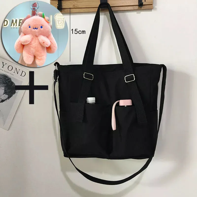 2022 new Women's Bag Shopper Simple Fashion Zipper Handbags Nylon Waterproof  Large Capacity Tote Shoulder Bags For Women