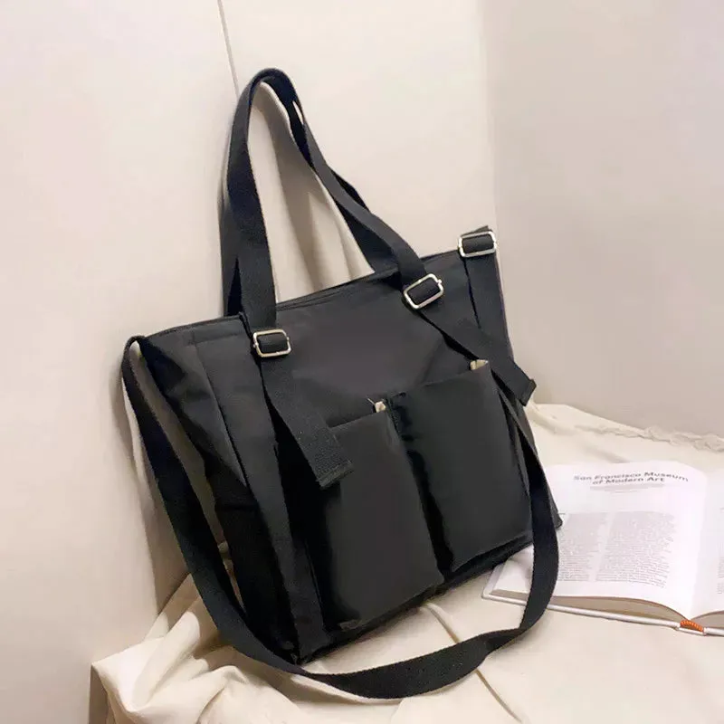 2022 new Women's Bag Shopper Simple Fashion Zipper Handbags Nylon Waterproof  Large Capacity Tote Shoulder Bags For Women
