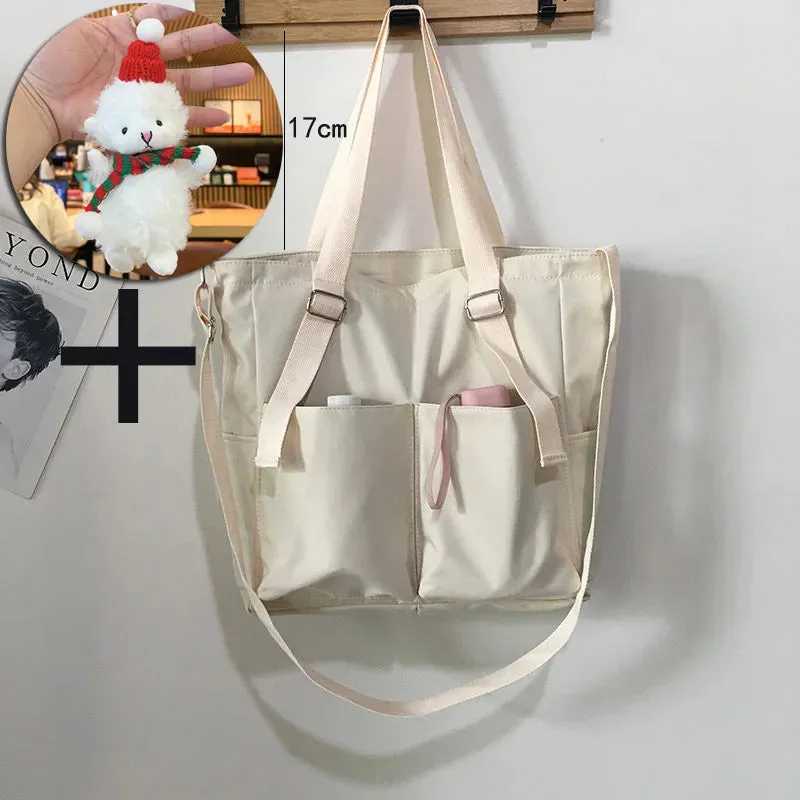 2022 new Women's Bag Shopper Simple Fashion Zipper Handbags Nylon Waterproof  Large Capacity Tote Shoulder Bags For Women