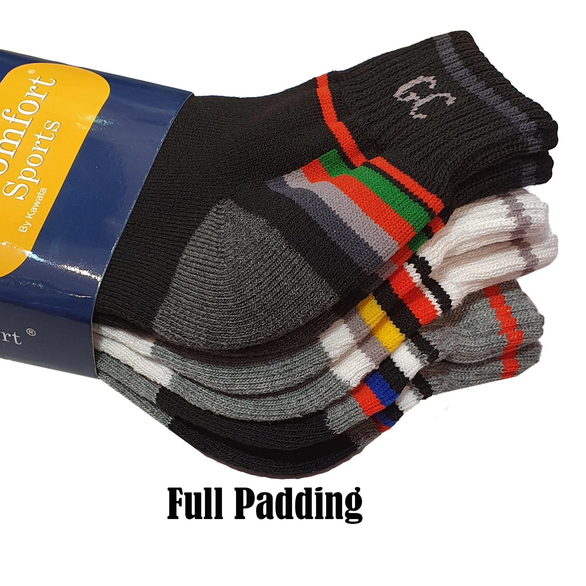 3-in-1 Value Pack Patterned Sport Socks