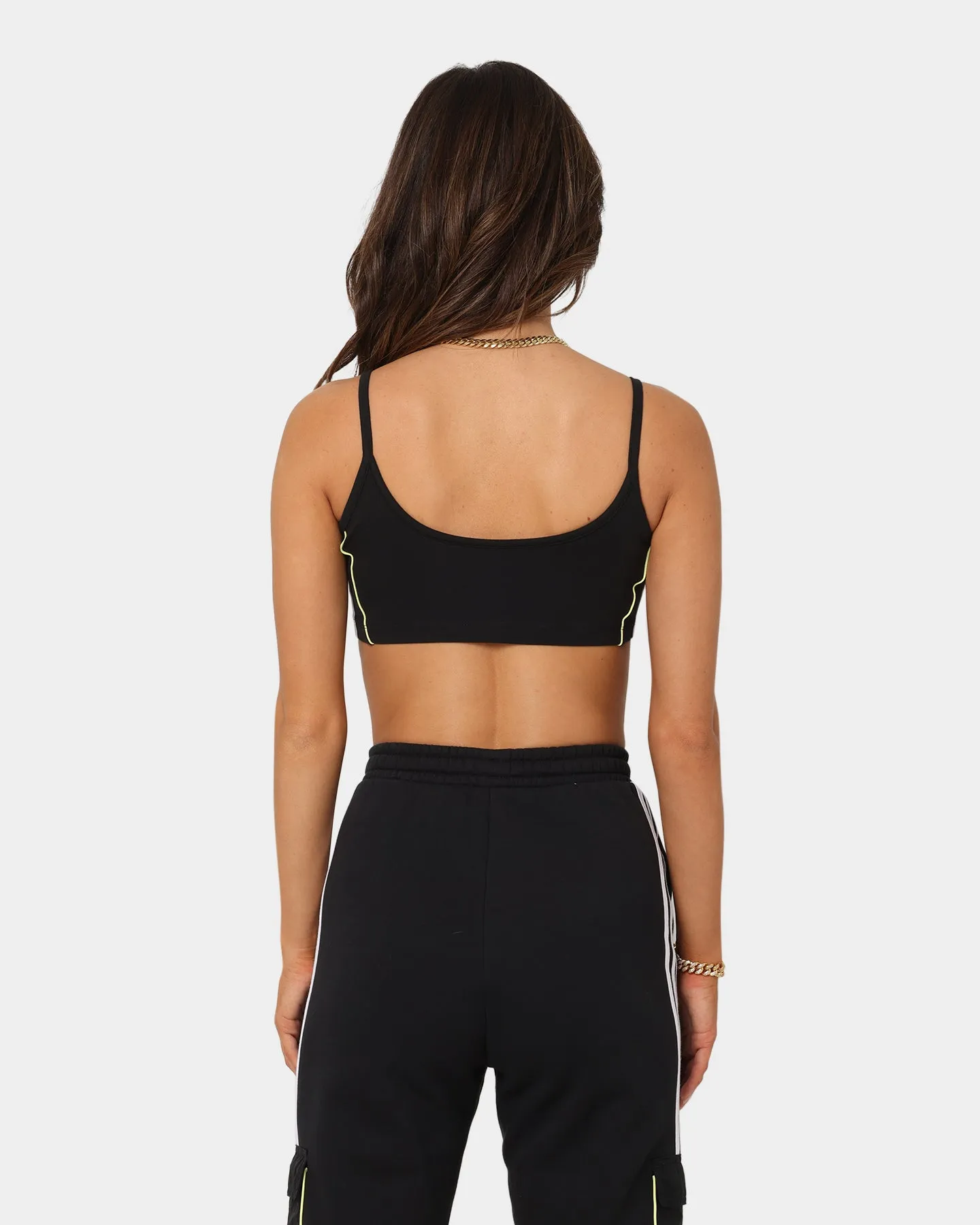 Adidas Women's Piping Logo Bra Top Black