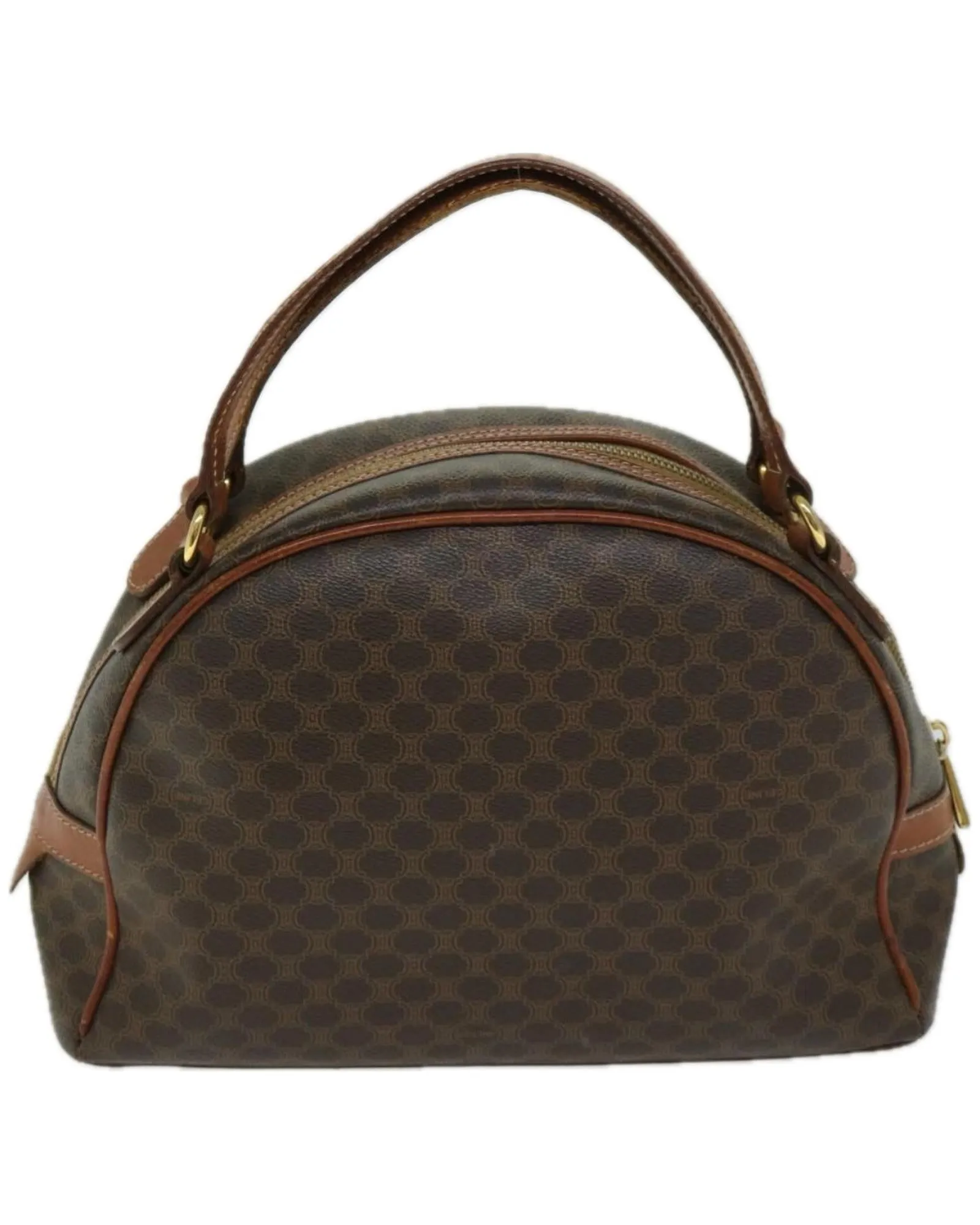 Authentic Brown Canvas Hand Bag with Unique Design