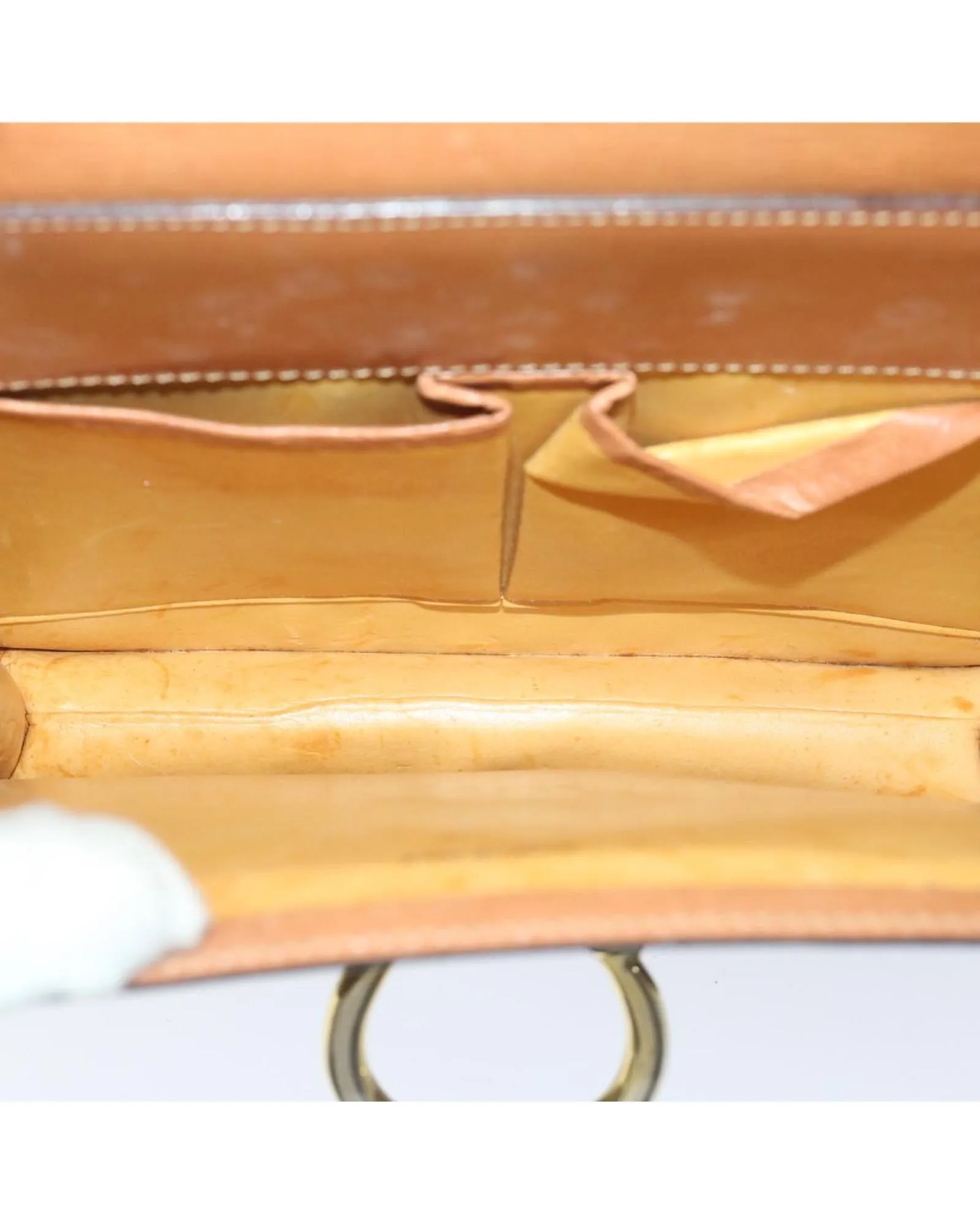 Authentic Celine Brown Canvas Handbag with Macadam Print