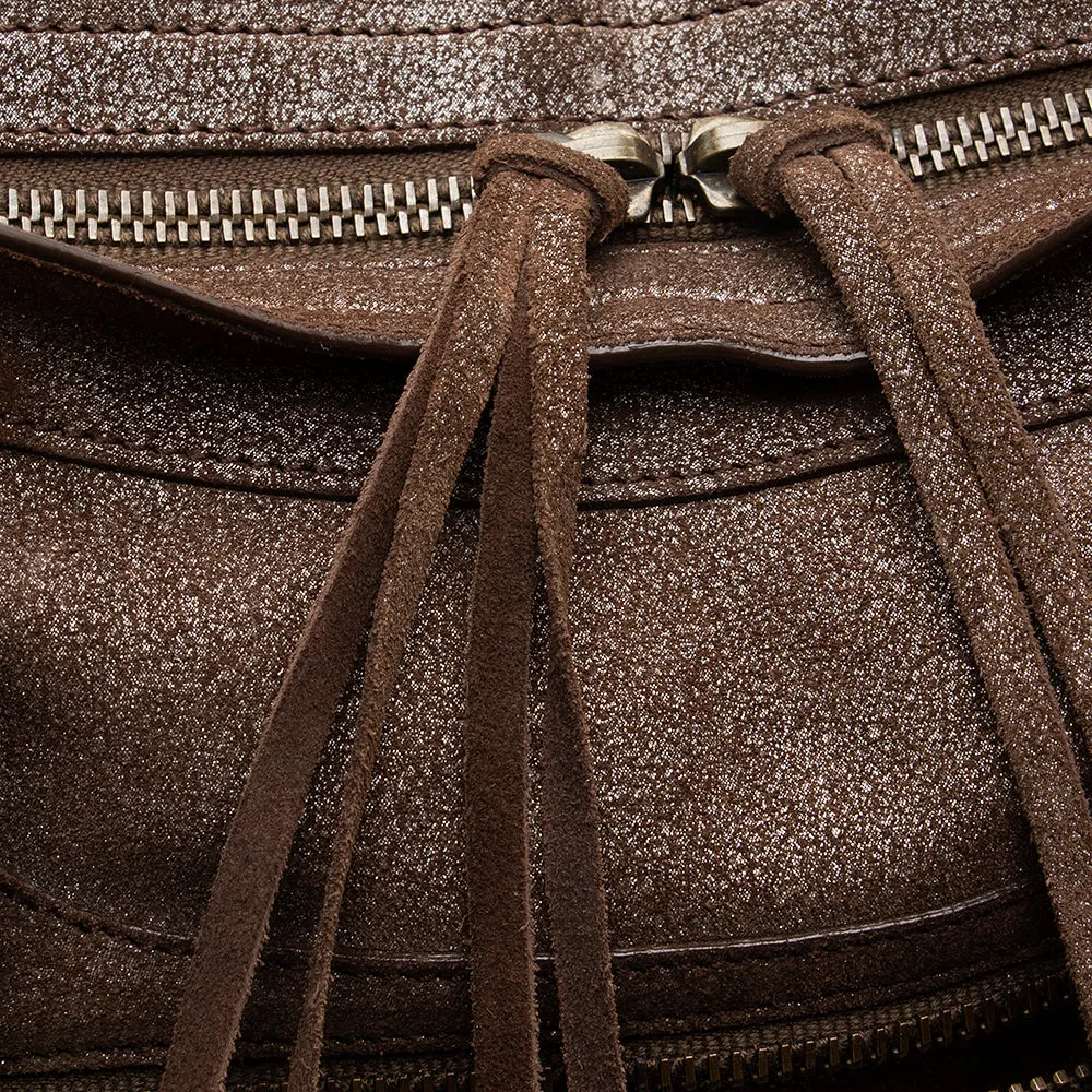 Balenciaga Limited Edition Metallic Calfskin Leather Anniversary City Satchel (SHF-19430)
