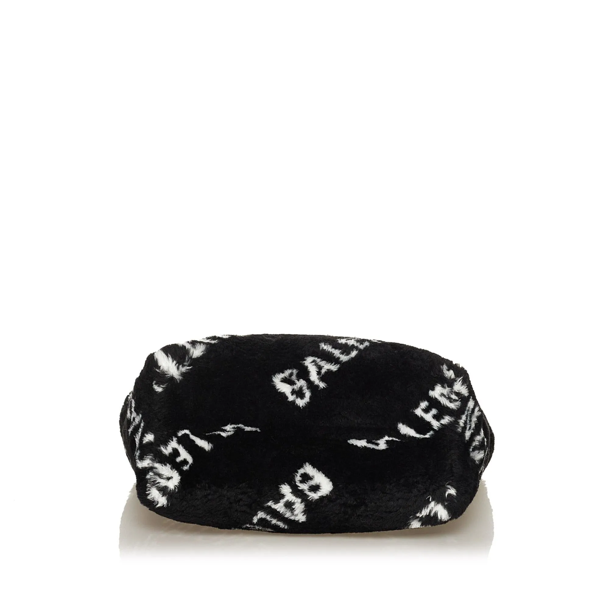 Balenciaga Logo Faux Fur Everyday XS Tote (SHG-UoEl2c)