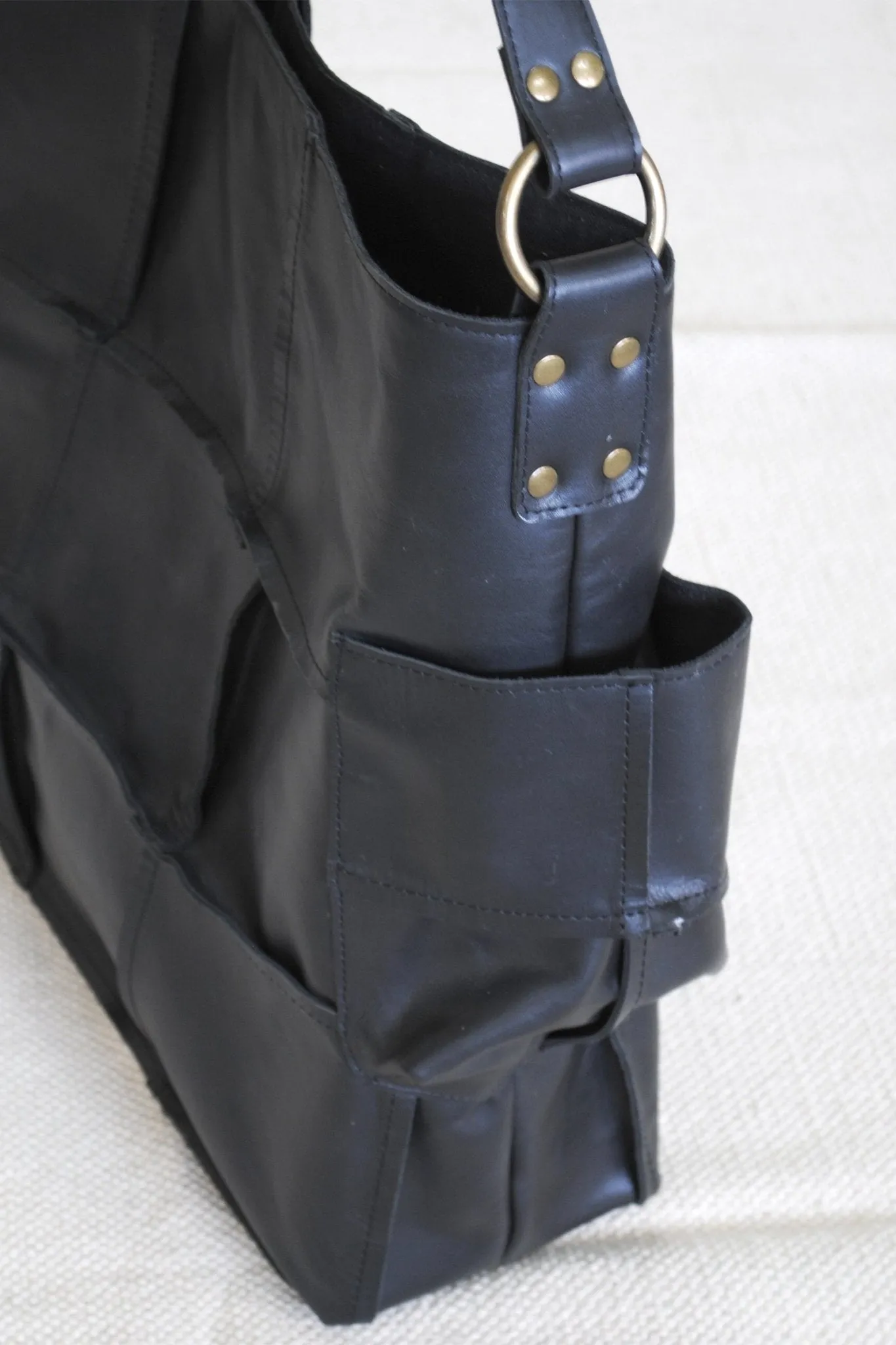 BLAZON - LEATHER PATCHWORK HAND BAG