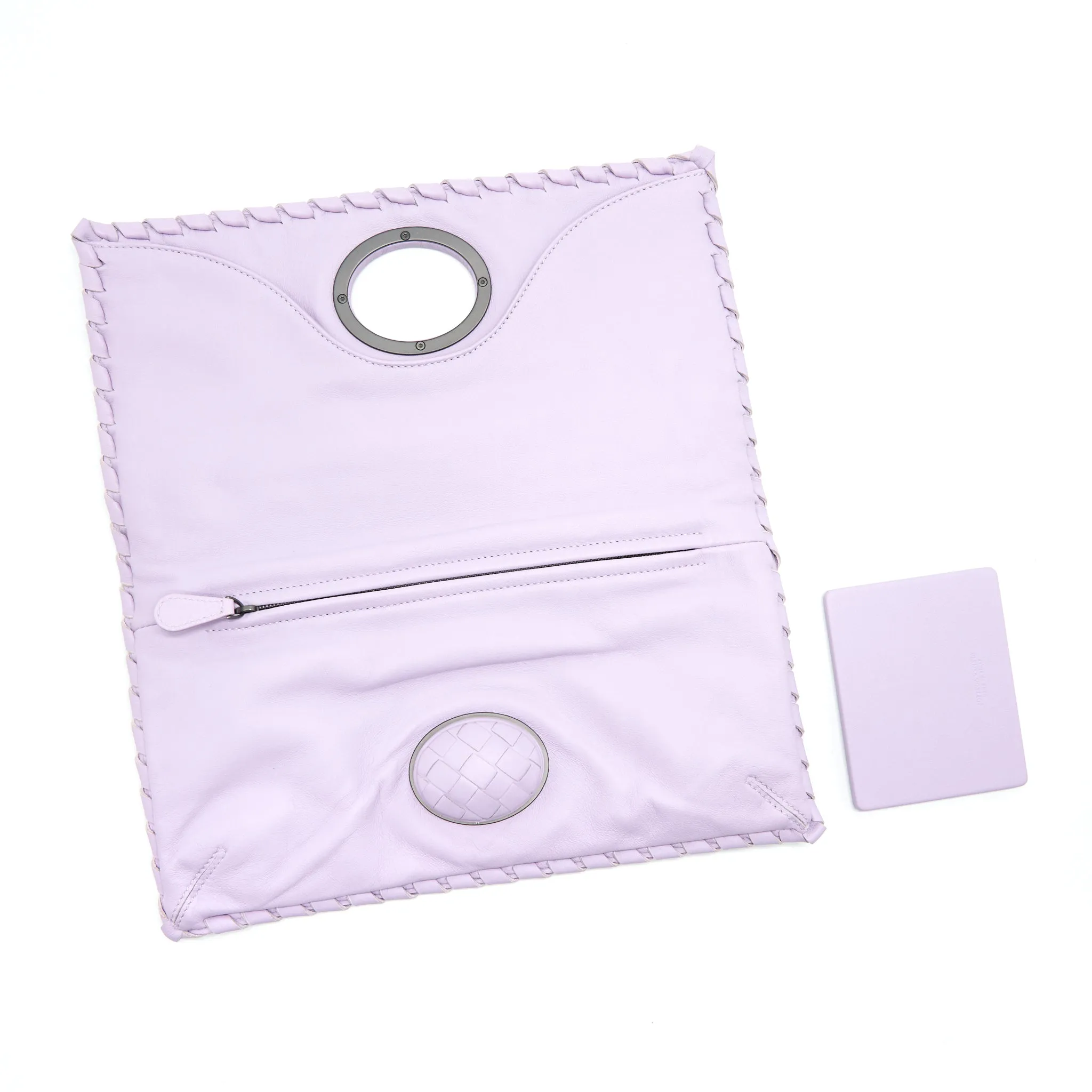 Bottega Veneta Fold Clutch Light Purple