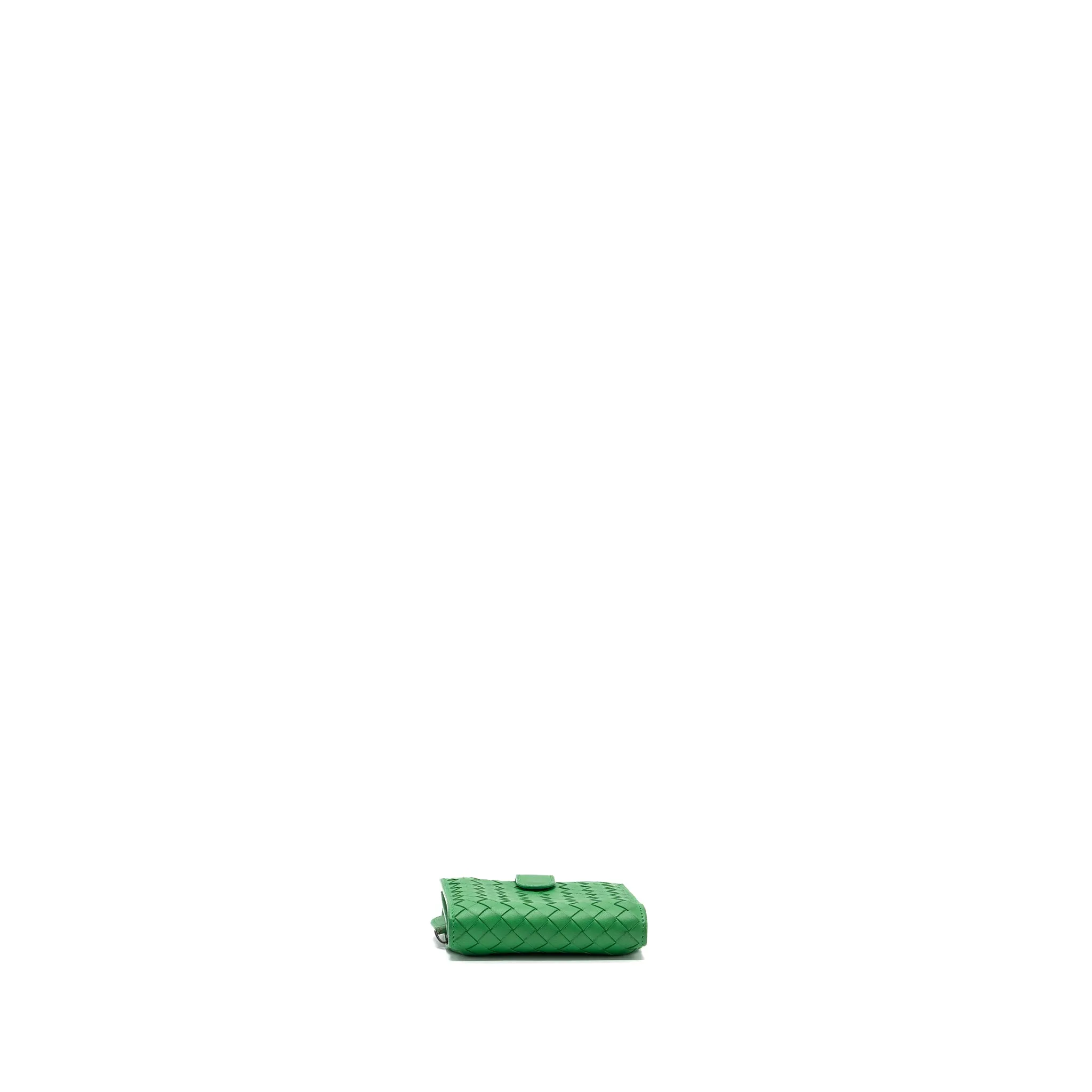 Bottega Veneta Fold Wallet Leather Green SHW