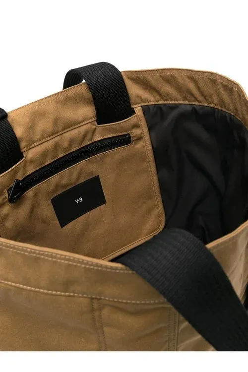 Brown Desert Y-3 Logo Tote Bag