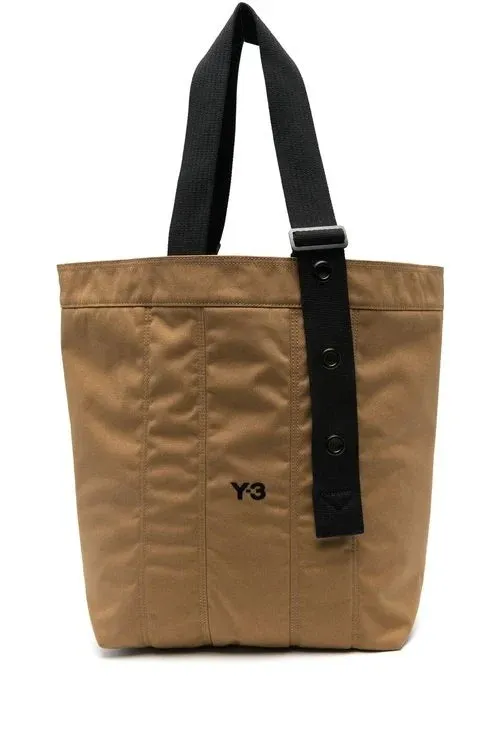 Brown Desert Y-3 Logo Tote Bag