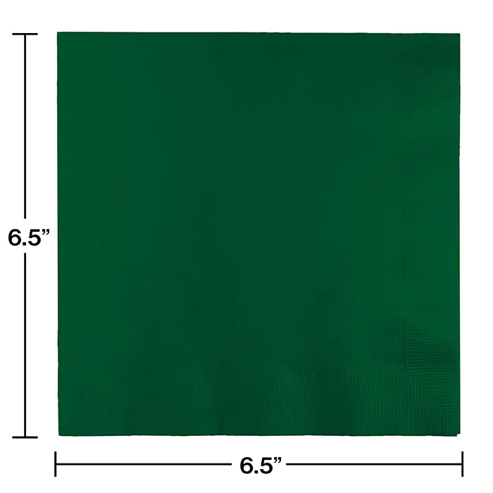 Bulk Hunter Green Luncheon Napkins 3 ply (500 per Case)