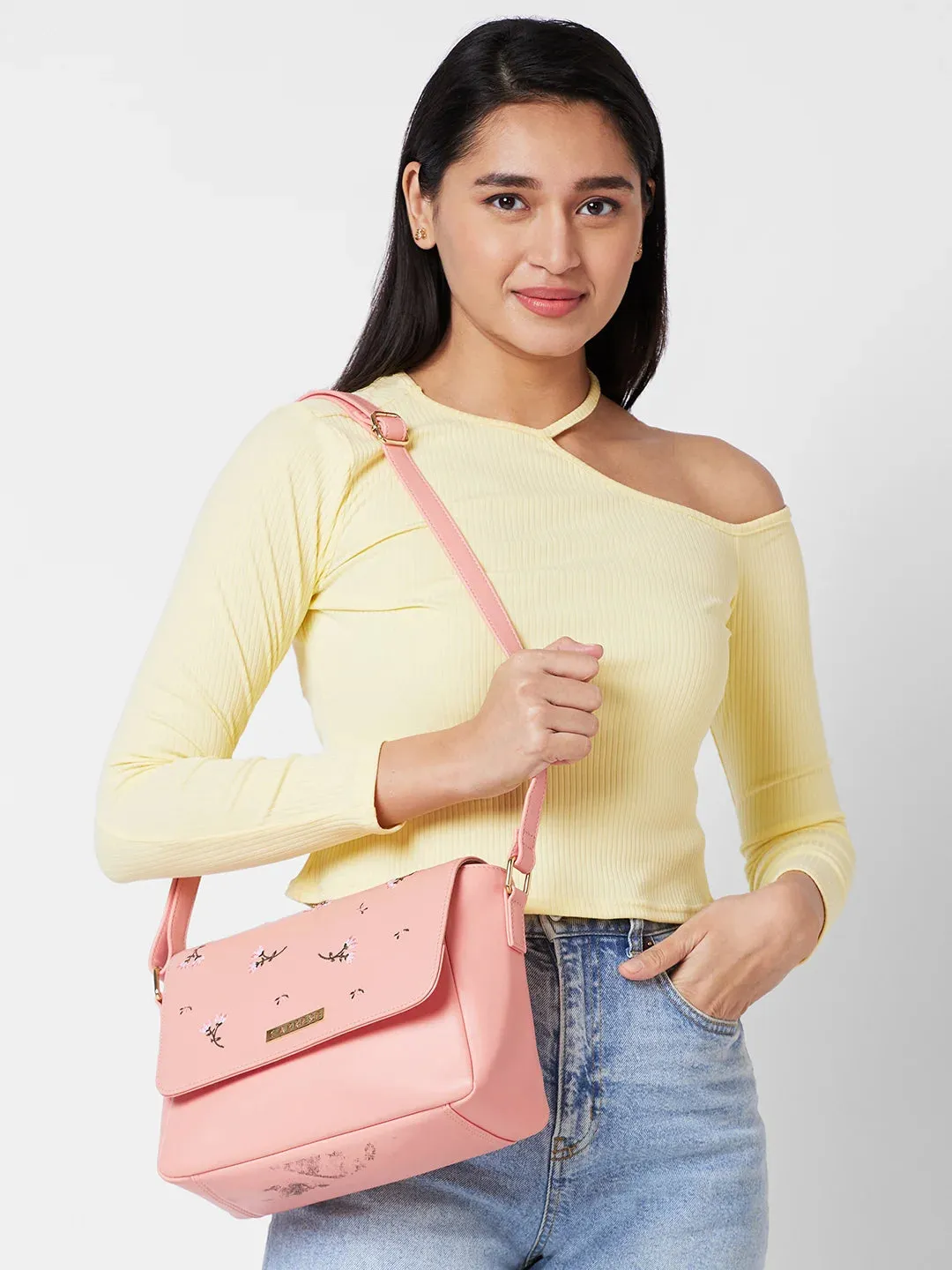 Caprese Dara Sling Large Medium Pink