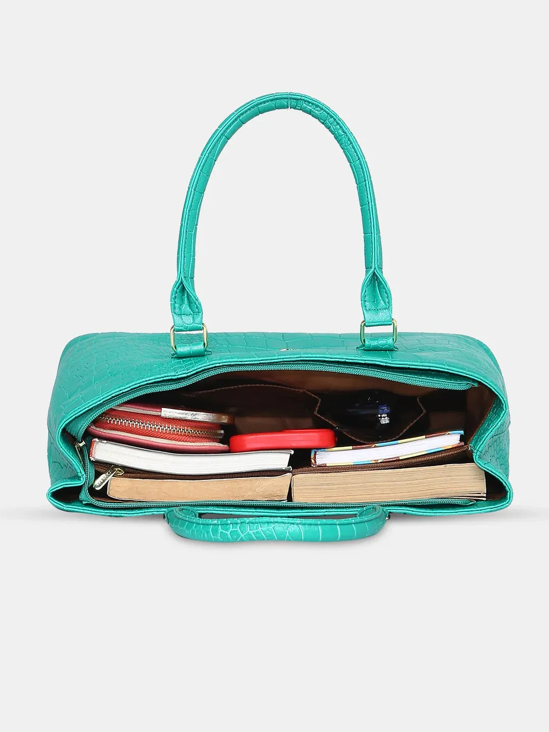 Caprese Eastwood Tote Medium Metallic Green