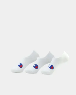 Champion Life Script Sneaker Sock 3 Pack White
