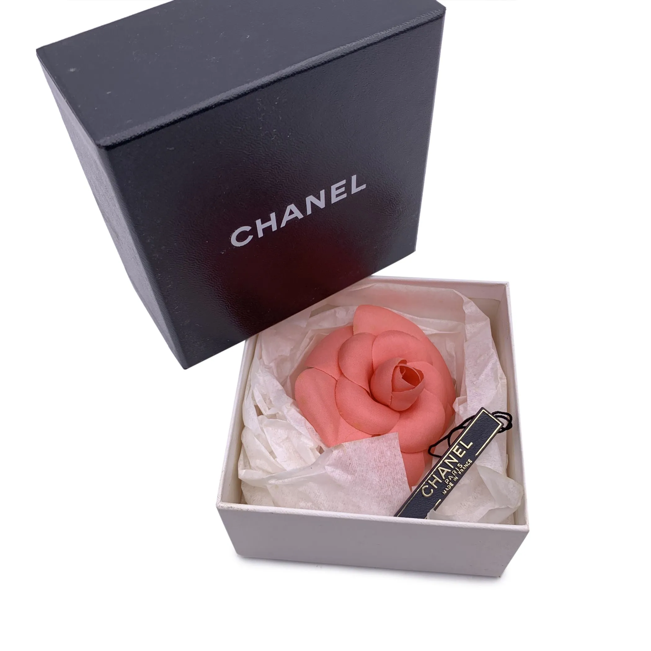 Chanel Vintage Fabric Pink Flower Camellia Camelia Pin Brooch