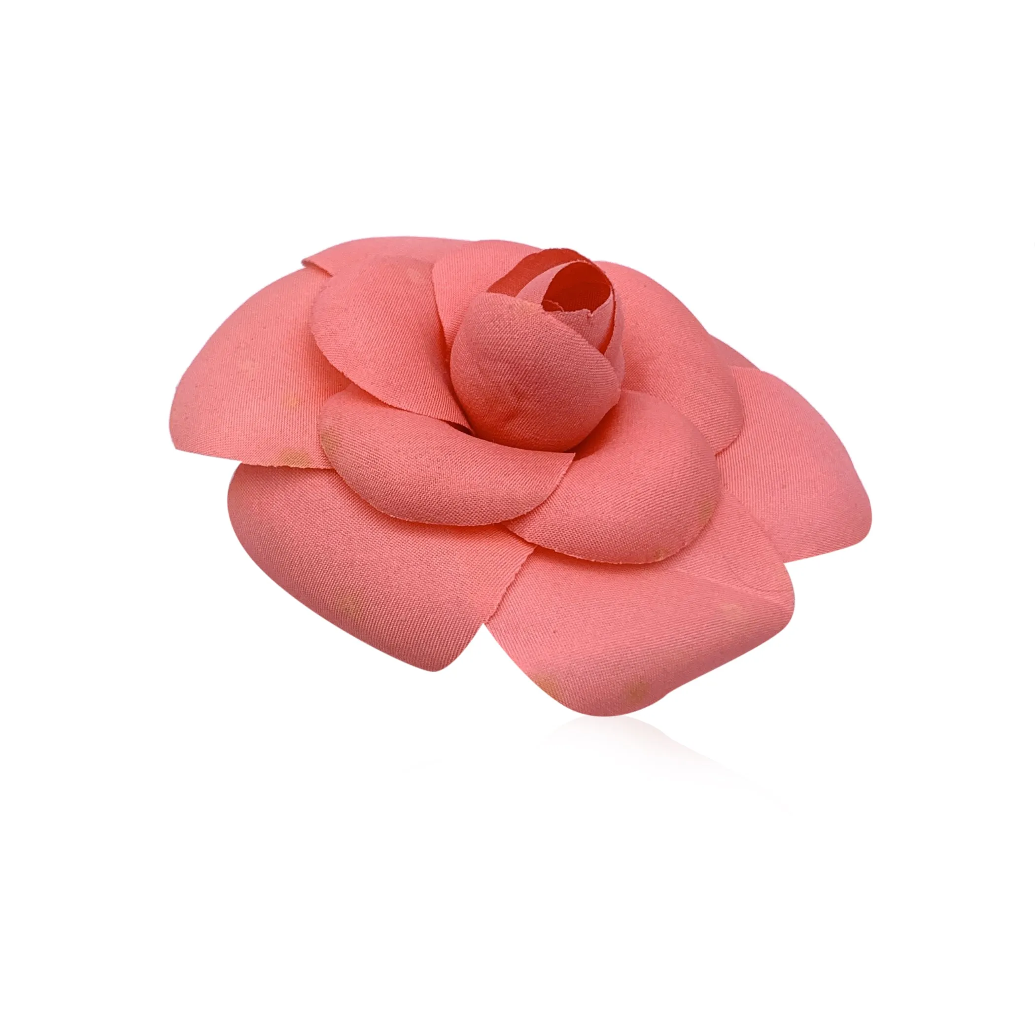Chanel Vintage Fabric Pink Flower Camellia Camelia Pin Brooch