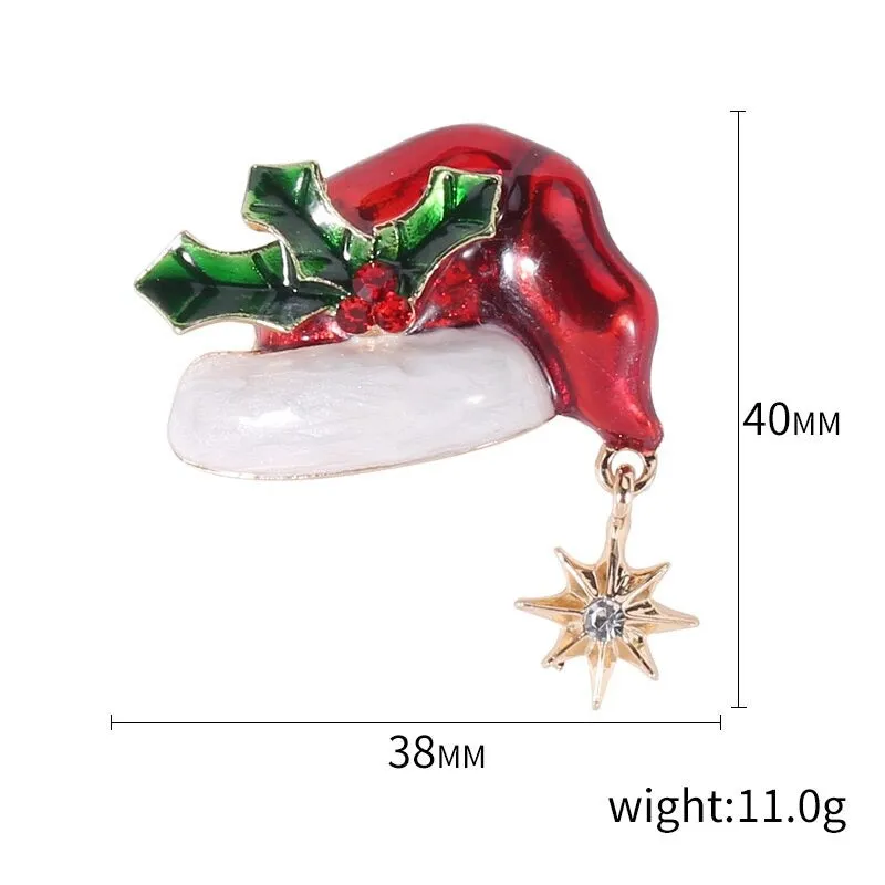 Christmas Themed Cloth Decoration Enamel Brooch Pins