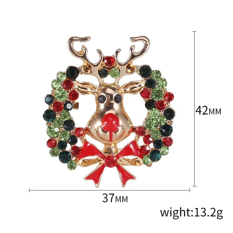 Christmas Themed Cloth Decoration Enamel Brooch Pins