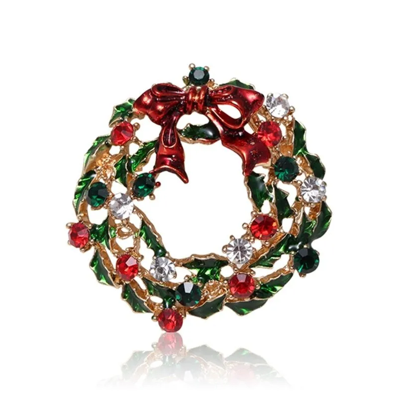 Christmas Themed Cloth Decoration Enamel Brooch Pins