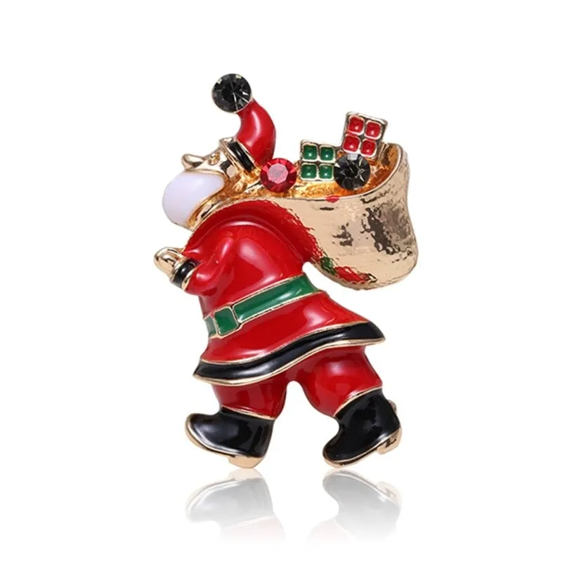 Christmas Themed Cloth Decoration Enamel Brooch Pins