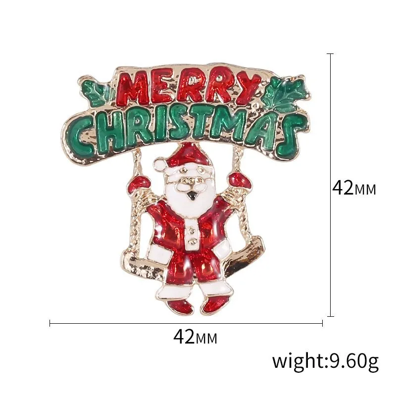 Christmas Themed Cloth Decoration Enamel Brooch Pins