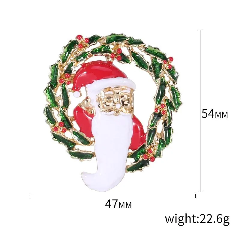 Christmas Themed Cloth Decoration Enamel Brooch Pins