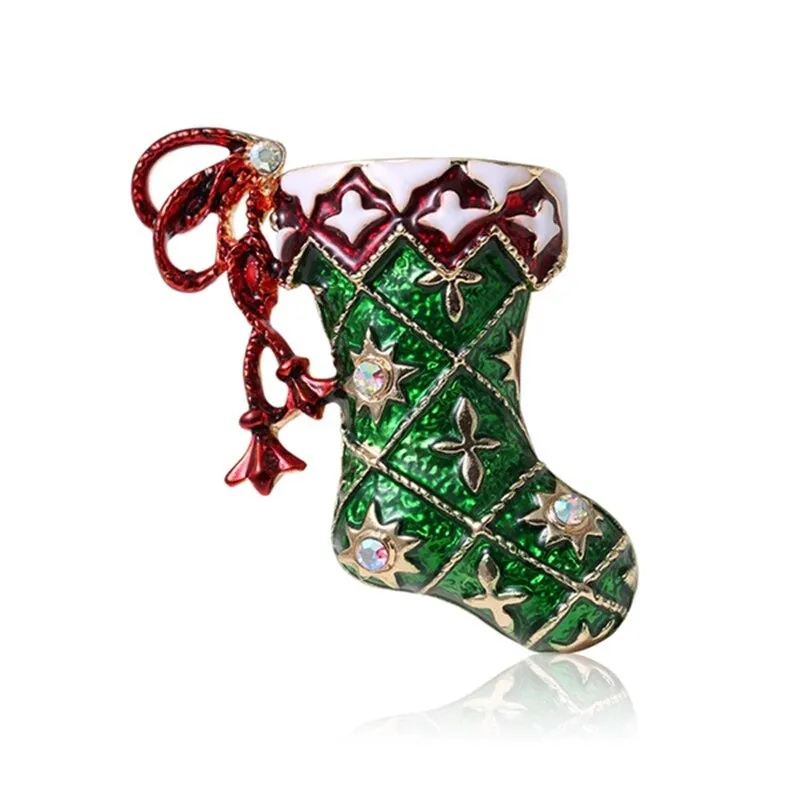 Christmas Themed Cloth Decoration Enamel Brooch Pins