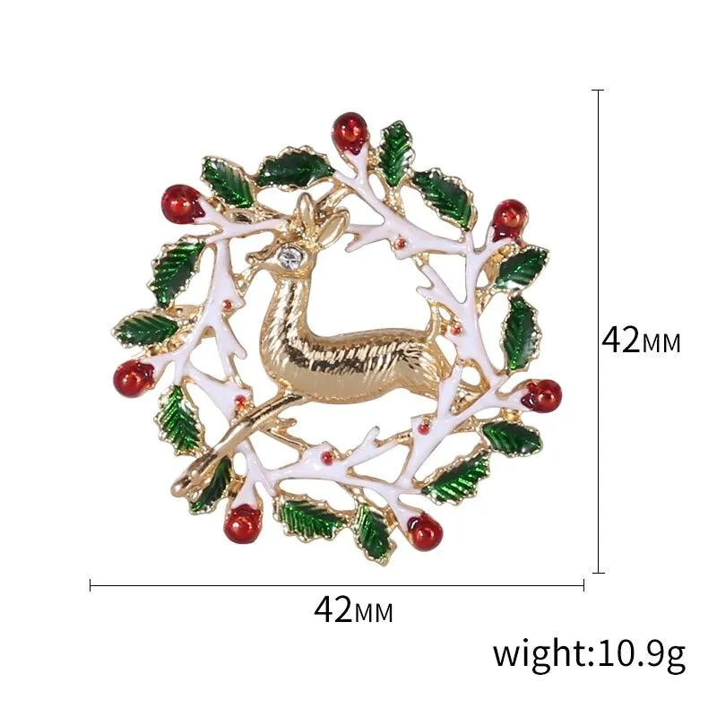Christmas Themed Cloth Decoration Enamel Brooch Pins