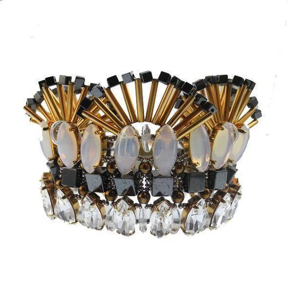 Crystal and Hematite Bracelet