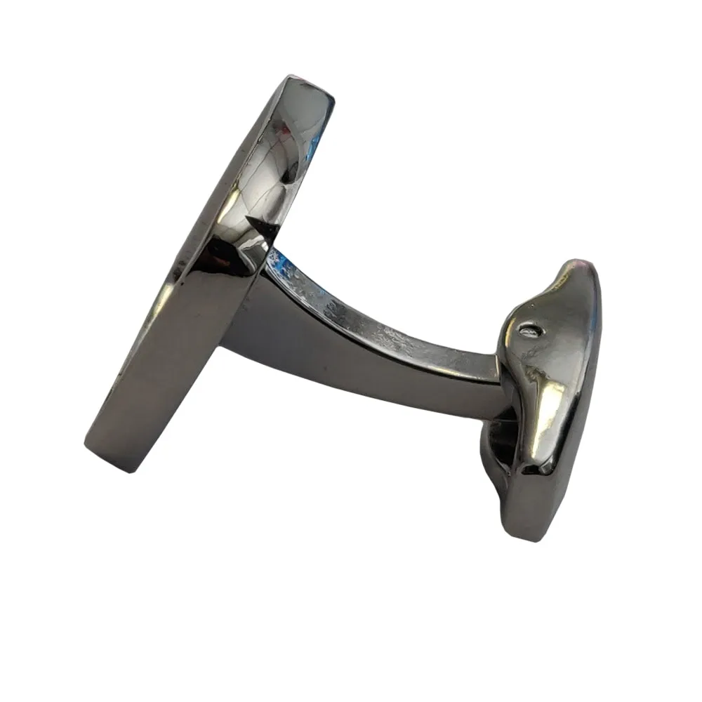 Cufflinks - PREMIER Range - Chrome - Curved Square