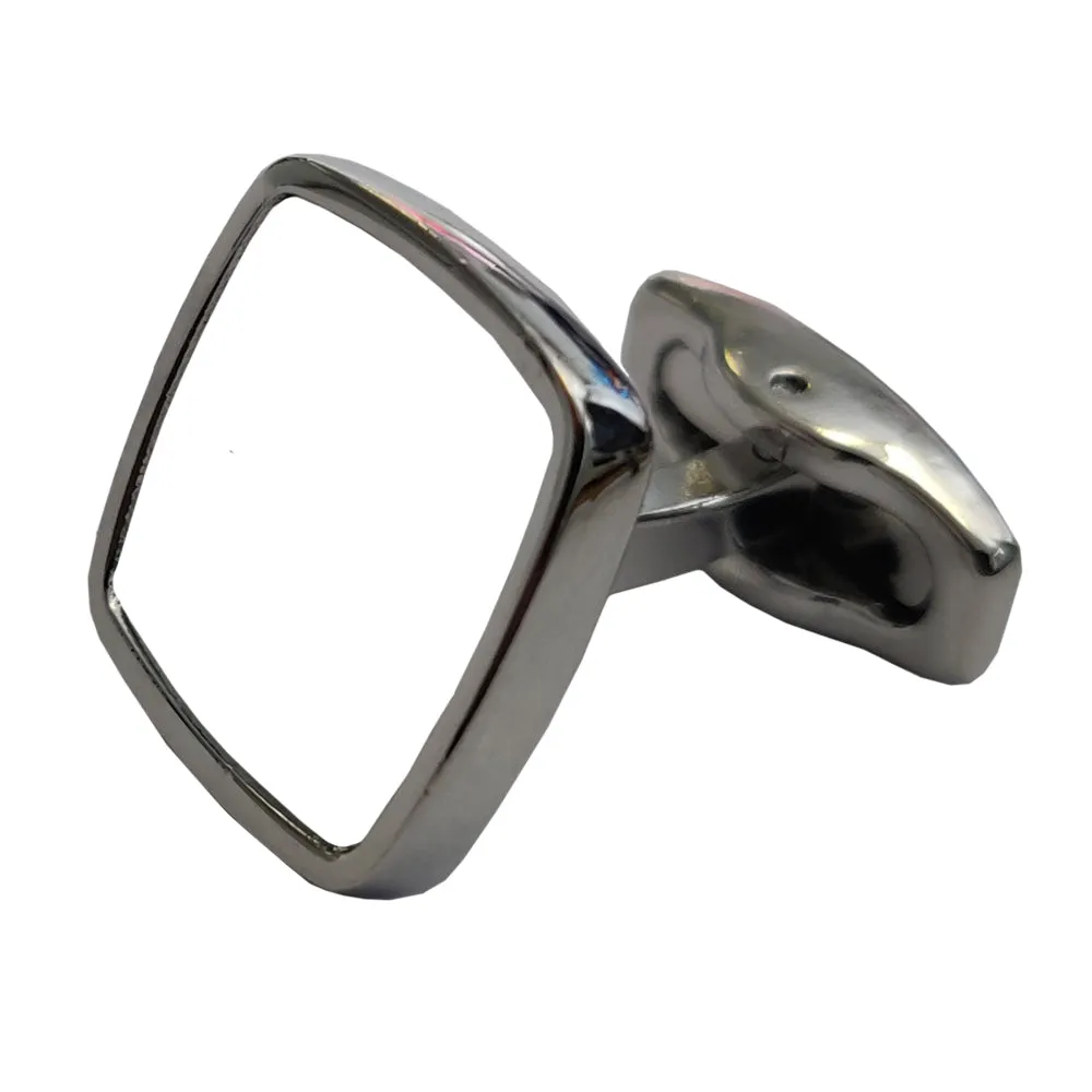 Cufflinks - PREMIER Range - Chrome - Curved Square