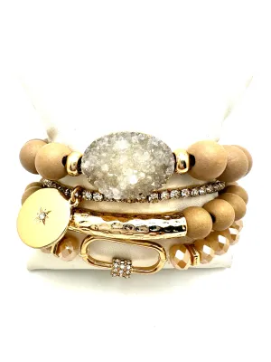 Druzy Bling Bracelet Stack