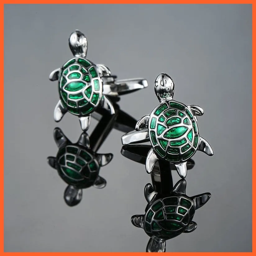 Fashion Mens New Arrival Animal Cufflinks Novelty Black Dog Fish Deer Tortoise Design Gift For Men