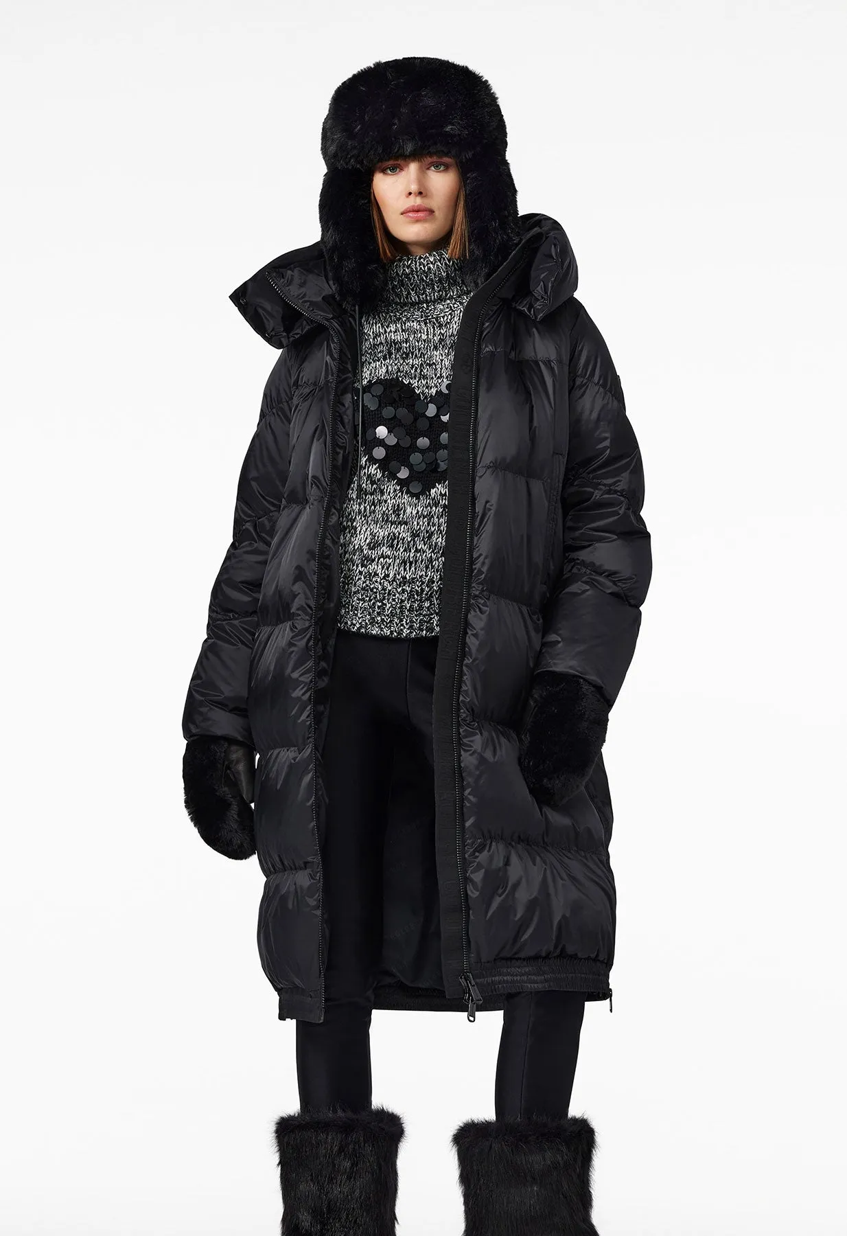 Goldbergh Cher Faux Fur Trapper Hat in Black