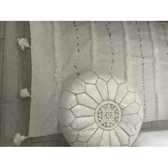 Handira Moroccan Handwoven Bed-End Cover Blanket