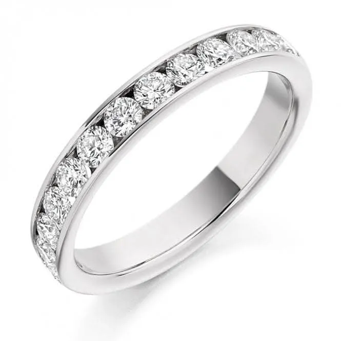 Harmony Collection 0.75ct Round Brilliant 3.2mm Half Eternity Ring