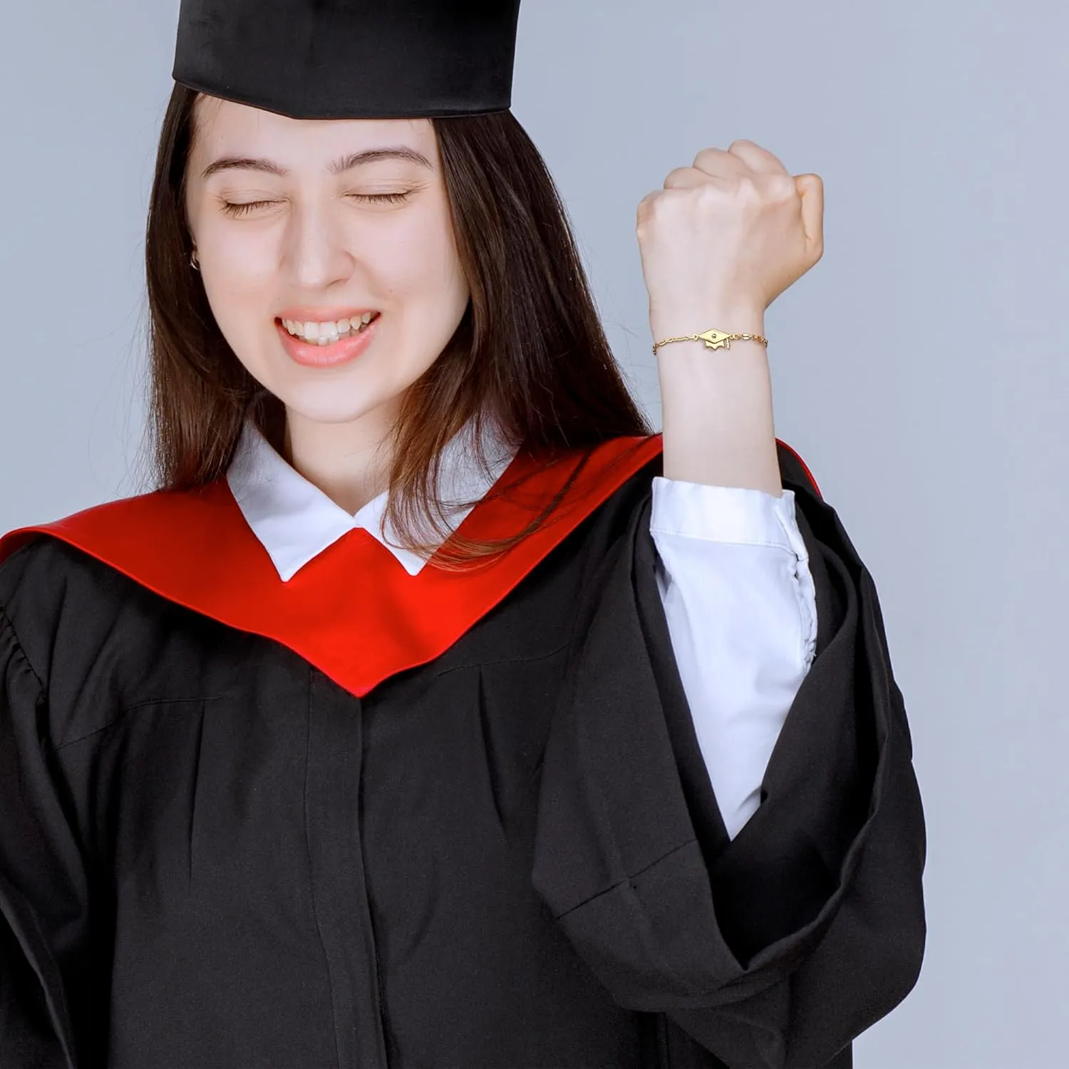 JSJOY Graduation Gifts for Her Class Of 2024 Gold Bracelets for Women 8th Grade High School College Inspirational Gifts for Daughter Granddaughter Sister Friend