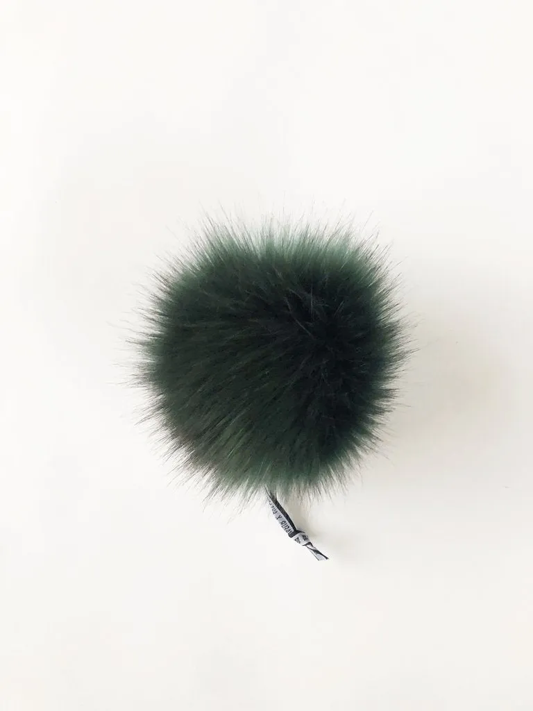 Knit Collage Faux Fur Pom Pom