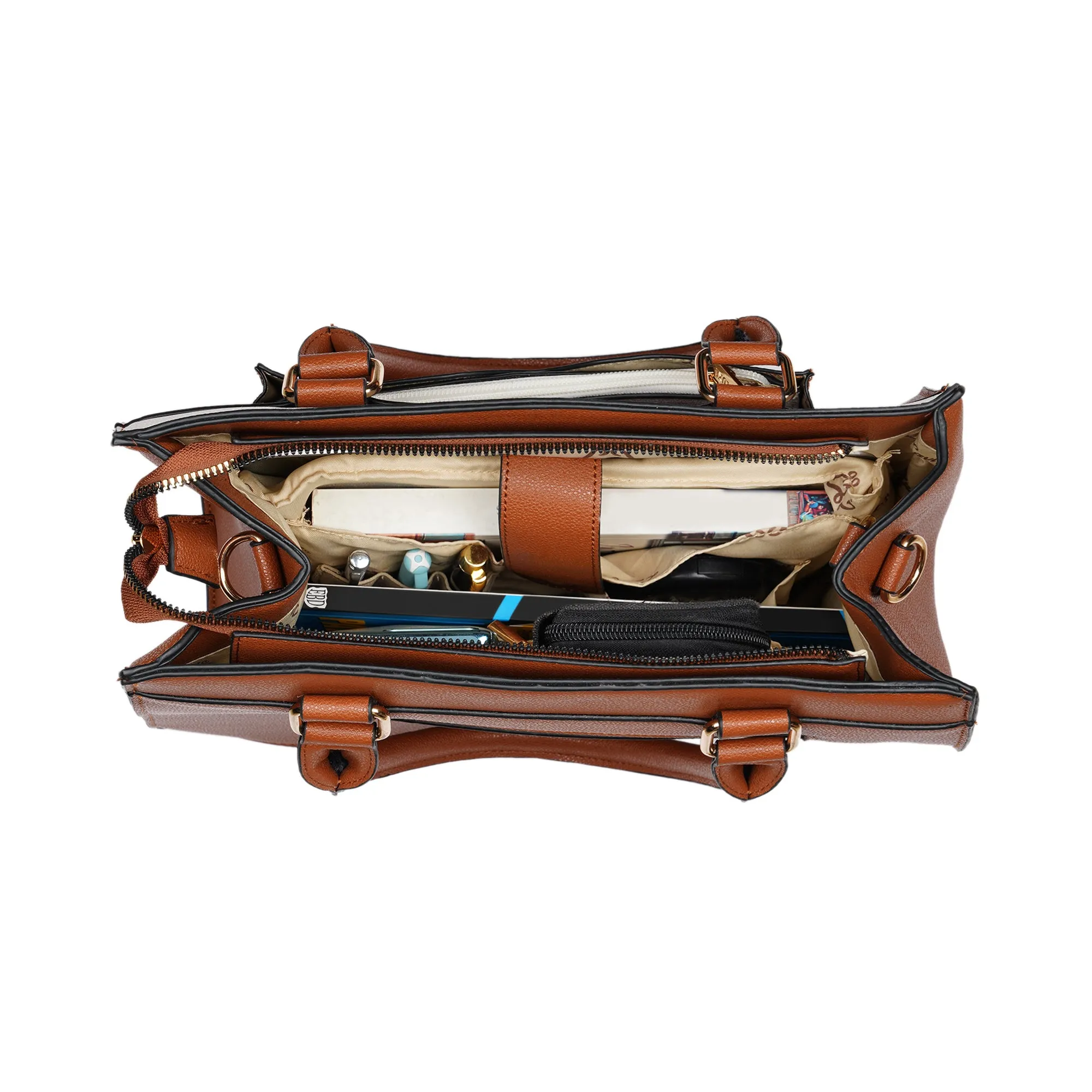Lavie Luxe Tan Medium Women's Yalon24 Satchel Bag