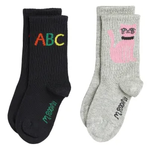 Mini Rodini Baby And Child Set of 2 ABC Socks Multicolour